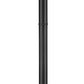Z-Lite Laurent 599PHB-567P-BK 1-Light Black Aluminum Clear Seedy Glass Shade Outdoor Post Mounted Fixture