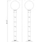 Z-Lite Laurent 599PHB-567P-BK 1-Light Black Aluminum Clear Seedy Glass Shade Outdoor Post Mounted Fixture