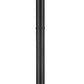 Z-Lite Laurent 599PHB-567P-BK 1-Light Black Aluminum Clear Seedy Glass Shade Outdoor Post Mounted Fixture