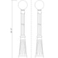 Z-Lite Laurent 599PHM-519P-BK 1-Light Black Aluminum Clear Seedy Glass Shade Outdoor Post Mounted Fixture