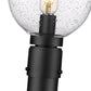 Z-Lite Laurent 599PHM-567P-BK 1-Light Black Aluminum Clear Seedy Glass Shade Outdoor Post Mounted Fixture