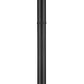 Z-Lite Laurent 599PHM-567P-BK 1-Light Black Aluminum Clear Seedy Glass Shade Outdoor Post Mounted Fixture