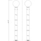 Z-Lite Laurent 599PHM-567P-BK 1-Light Black Aluminum Clear Seedy Glass Shade Outdoor Post Mounted Fixture