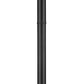 Z-Lite Laurent 599PHM-567P-BK 1-Light Black Aluminum Clear Seedy Glass Shade Outdoor Post Mounted Fixture