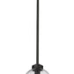 Z-Lite Laurent 8" 1-Light Black Aluminum Outdoor Pendant Light With Clear Seedy Glass Shade