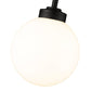 Z-Lite Laurent 8" 1-Light Black Aluminum Outdoor Pendant Light With Opal Glass Shade