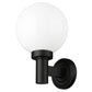 Z-Lite Laurent 8" 1-Light Black Aluminum Outdoor Wall Sconce With Opal Glass Shade