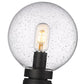 Z-Lite Laurent 8" W x 12" H 1-Light Black Outdoor Post Mount Fixture With Clear Seedy Glass Shade