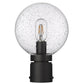Z-Lite Laurent 8" W x 12" H 1-Light Black Outdoor Post Mount Fixture With Clear Seedy Glass Shade