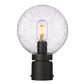 Z-Lite Laurent 8" W x 12" H 1-Light Black Outdoor Post Mount Fixture With Clear Seedy Glass Shade