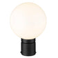 Z-Lite Laurent 8" W x 12" H 1-Light Black Outdoor Post Mount Fixture With Opal Glass Shade