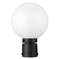 Z-Lite Laurent 8" W x 12" H 1-Light Black Outdoor Post Mount Fixture With Opal Glass Shade