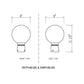 Z-Lite Laurent 8" W x 12" H 1-Light Black Outdoor Post Mount Fixture With Opal Glass Shade