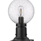 Z-Lite Laurent 8" W x 14" H 1-Light Black Outdoor Pier Mounted Fixture and Square Pier Mount Hardware With Clear Seedy Glass Shade