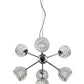 Z-Lite Laurentian 22" 7-Light Chrome Pendant Light With Crystal and Chrome Steel Shade