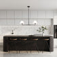 Z-Lite Leila 12" 2-Light Matte Black Steel and White Linen Fabric Shade Chandelier