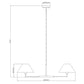 Z-Lite Leila 12" 2-Light Matte Black Steel and White Linen Fabric Shade Chandelier