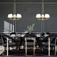 Z-Lite Leila 26" 5-Light Luxe Gold Steel and White Linen Fabric Shade Chandelier