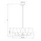 Z-Lite Leila 26" 5-Light Matte Black Steel and White Linen Fabric Shade Chandelier