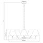 Z-Lite Leila 34" 5-Light Matte Black Steel and White Linen Fabric Shade Chandelier
