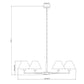 Z-Lite Leila 44" 6-Light Brushed Nickel Steel and White Linen Fabric Shade Chandelier