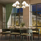 Z-Lite Leila 44" 6-Light Luxe Gold Steel and White Linen Fabric Shade Chandelier