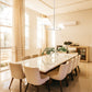 Z-Lite Leila 62" 2-Light Brushed Nickel Steel and White Linen Fabric Shade Chandelier