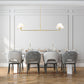Z-Lite Leila 62" 2-Light Luxe Gold Steel and White Linen Fabric Shade Chandelier