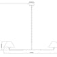 Z-Lite Leila 62" 2-Light Luxe Gold Steel and White Linen Fabric Shade Chandelier