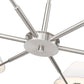 Z-Lite Leila 63" 6-Light Brushed Nickel Steel and White Linen Fabric Shade Chandelier