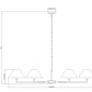 Z-Lite Leila 63" 6-Light Brushed Nickel Steel and White Linen Fabric Shade Chandelier