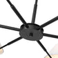 Z-Lite Leila 63" 6-Light Matte Black Steel and White Linen Fabric Shade Chandelier