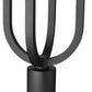Z-Lite Leland 10" 1-Light LED Sand Black and Sand Blast Glass Shade Outdoor Post Mounted Fixture