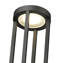 Z-Lite Leland 10" W x 118" H 1-Light LED Sand Black Outdoor Post Mounted Fixture