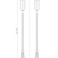 Z-Lite Leland 10" W x 118" H 1-Light LED Sand Black Outdoor Post Mounted Fixture