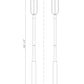 Z-Lite Leland 12" W x 118" H 1-Light LED Sand Black Outdoor Post Mounted Fixture