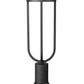 Z-Lite Leland 23" H 1-Light LED-Integrated Sand Black Aluminum Frame Sand Blast Glass Shade Outdoor Pier-Mounted Fixture