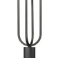Z-Lite Leland 23" H 1-Light LED-Integrated Sand Black Aluminum Frame Sand Blast Glass Shade Outdoor Pier-Mounted Fixture