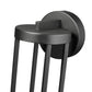 Z-Lite Leland 6" 1-Light LED Sand Black and Sand Blast Glass Shade Outdoor Wall Light