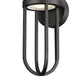Z-Lite Leland 6" 1-Light LED Sand Black and Sand Blast Glass Shade Outdoor Wall Light