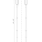 Z-Lite Leland 7" W x 137" H 1-Light LED Sand Black and Sand Blast Glass Shade Outdoor Post Mounted Fixture