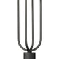 Z-Lite Leland 7" W x 21" H 1-Light LED Sand Black and Sand Blast Glass Shade Outdoor Post Mount Fixture