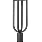 Z-Lite Leland 9" 1-Light LED Sand Black Outdoor Round Pier Mounted Fixture