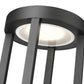 Z-Lite Leland 9" 1-Light LED Sand Black Outdoor Round Pier Mounted Fixture