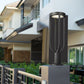 Z-Lite Leland 9" 1-Light LED Sand Black Outdoor Round Pier Mounted Fixture