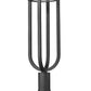 Z-Lite Leland 9" 1-Light LED Sand Black Outdoor Square Pier Mounted Fixture