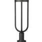 Z-Lite Leland 9" 1-Light LED Sand Black Outdoor Square Pier Mounted Fixture