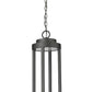 Z-Lite Leland 9" 1-Light LED Sand Black and Sand Blast Glass Shade Outdoor Chain Mount Ceiling Fixture