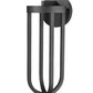 Z-Lite Leland 9" 1-Light LED Sand Black and Sand Blast Glass Shade Outdoor Wall Light