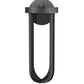 Z-Lite Leland 9" 1-Light LED Sand Black and Sand Blast Glass Shade Outdoor Wall Light